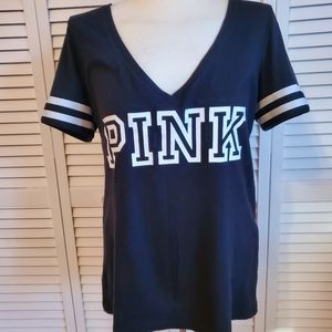 PINK Victoria's Secret Black & White T-Shirt